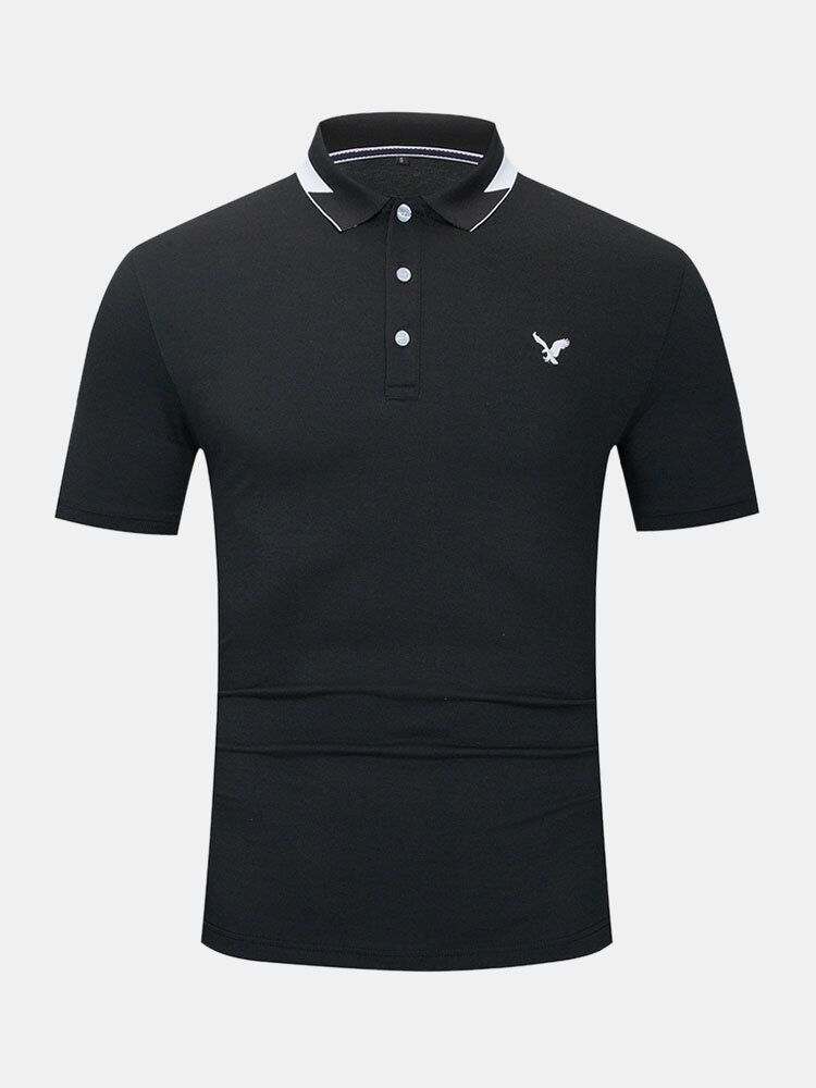 Camisas De Golf Informales Con Cierre De Botón De Negocios 100% Algodón Para Hombre