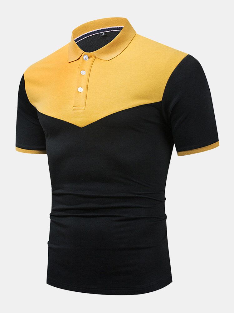 Camisas De Golf De Negocios Con Cierre De Botones De Algodón Para Hombre