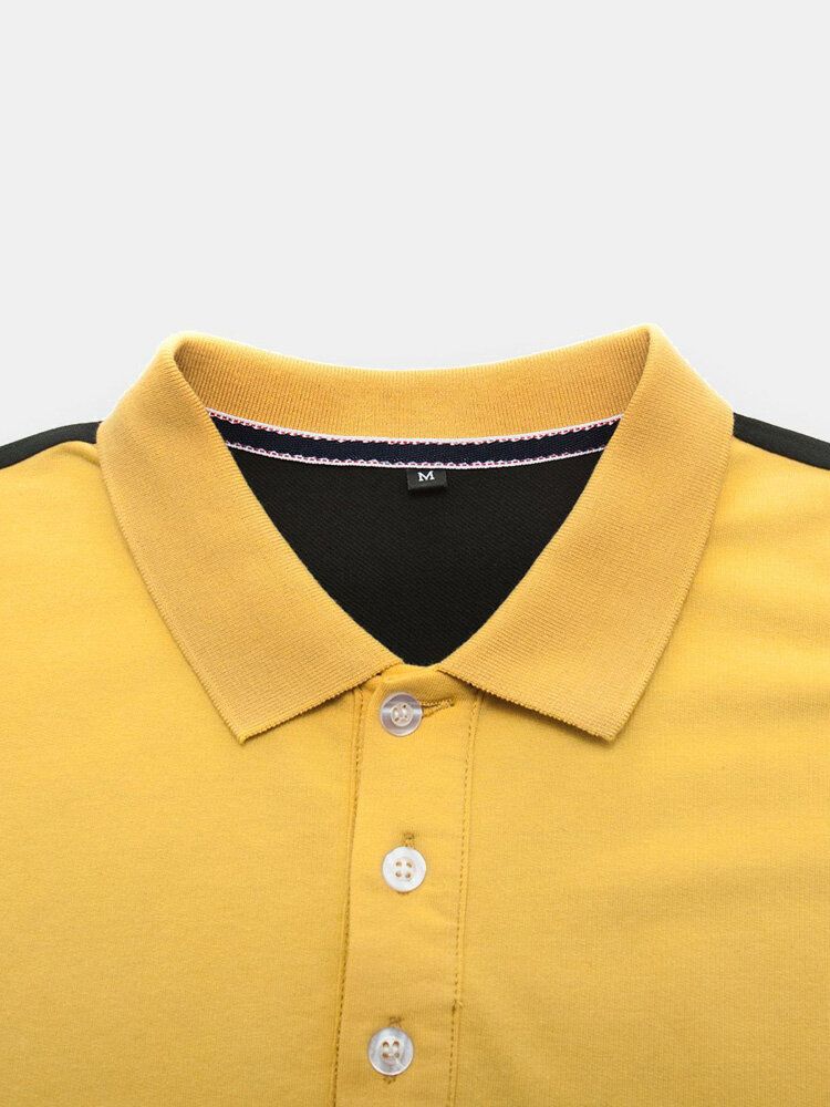 Camisas De Golf De Negocios Con Cierre De Botones De Algodón Para Hombre