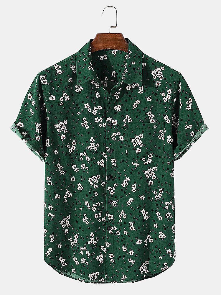 Camisas Casuales De Bolsillo Con Estampado De Dibujos Animados Navideños Para Hombre