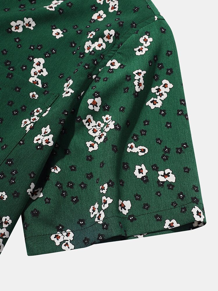 Camisas Casuales De Bolsillo Con Estampado De Dibujos Animados Navideños Para Hombre