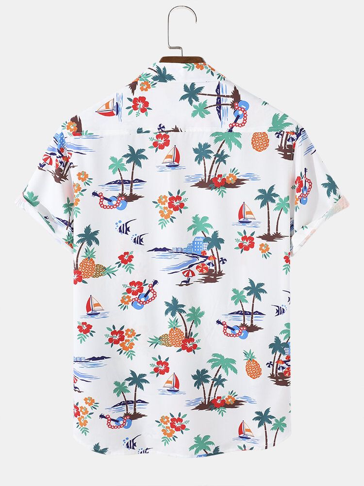 Camisas Casuales Braethable Con Estampado De Dibujos Animados De Vacaciones De Moda Para Hombre