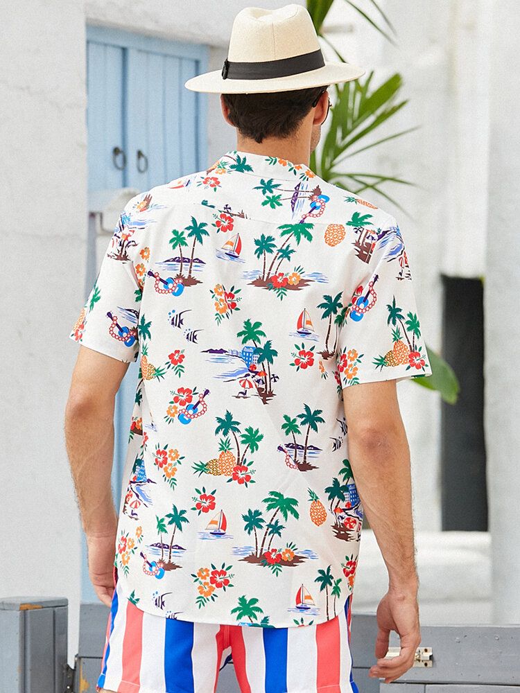 Camisas Casuales Braethable Con Estampado De Dibujos Animados De Vacaciones De Moda Para Hombre