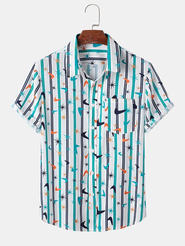 Camisas Casuales Con Estampado De Dibujos Animados Divertidos Para Hombre