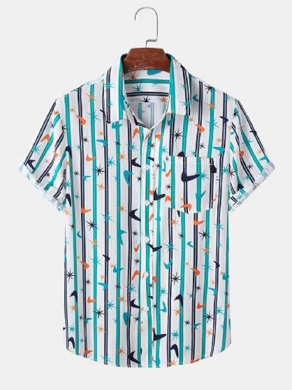 Camisas Casuales Con Estampado De Dibujos Animados Divertidos Para Hombre