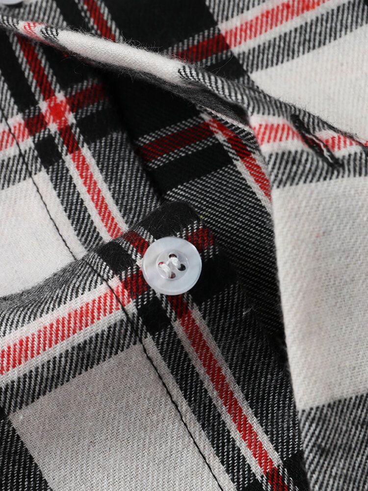 Camisas Casuales De Manga Corta Con Botones A Cuadros Para Hombre Con Capucha