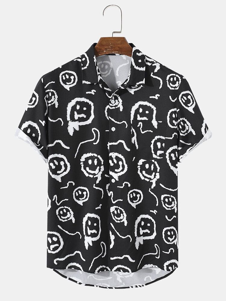 Camisas Casuales De Manga Corta De Dibujos Animados Divertidos Para Hombre