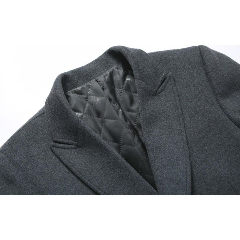 Gabardina Larga Media Delgada Acolchada De Algodón Cálido De Invierno Para Hombre