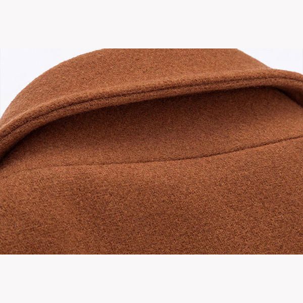 Gabardina De Un Solo Pecho De Negocios De Invierno Para Hombre Abrigo De Traje Informal Con Cuello Vuelto