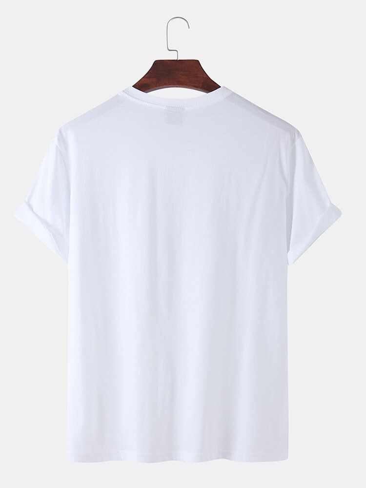 Camiseta De Algodón 100% Con Cuello Redondo Y Estampado Gráfico De Hongos Hormiga De Dibujos Animados Para Hombre