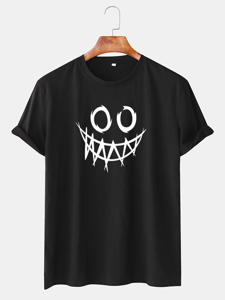 Camiseta De Manga Corta Suelta Informal Transpirable Con Estampado De Muecas Divertidas Para Hombre