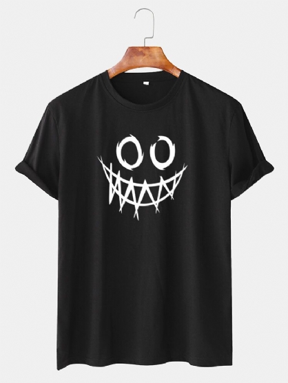 Camiseta De Manga Corta Suelta Informal Transpirable Con Estampado De Muecas Divertidas Para Hombre