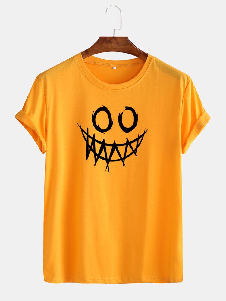 Camiseta De Manga Corta Suelta Informal Transpirable Con Estampado De Muecas Divertidas Para Hombre