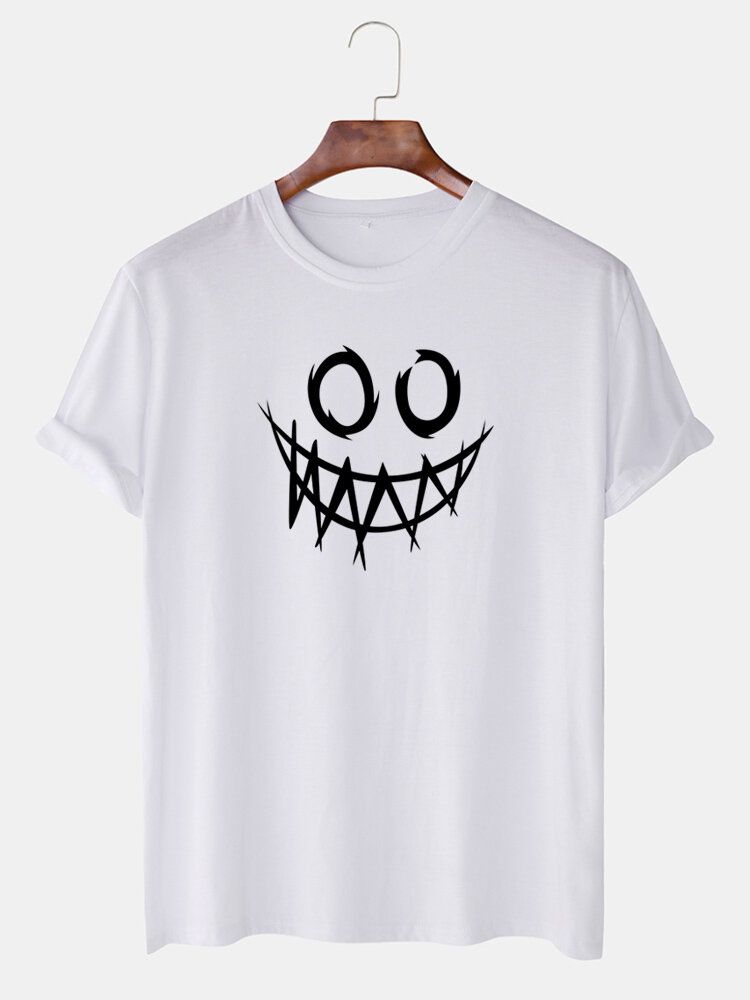 Camiseta De Manga Corta Suelta Informal Transpirable Con Estampado De Muecas Divertidas Para Hombre