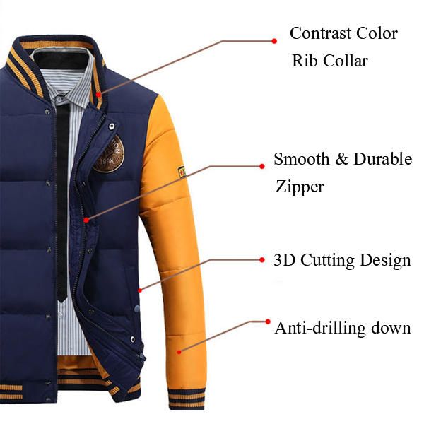 Abrigo De Béisbol Con Costura De Ocio Al Aire Libre Para Hombre Chaqueta Informal A Rayas Otoño Invierno Color De Contraste