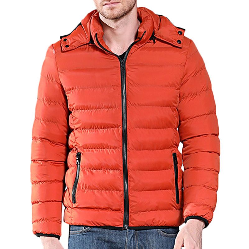 Chaqueta Acolchada Con Aislamiento Cálido A Prueba De Viento Con Capucha De Invierno Para Hombre