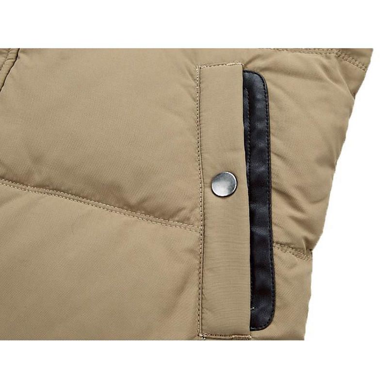 Chaqueta Gruesa Cálida De Invierno Para Hombre Parka Acolchada Con Capucha Peluda