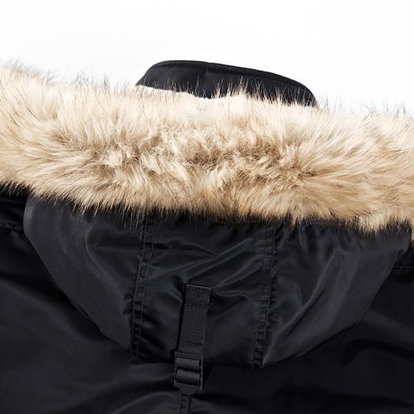 Chaqueta Parka De Invierno Para Hombre Más Gruesa Y Cálida Acolchada Con Capucha