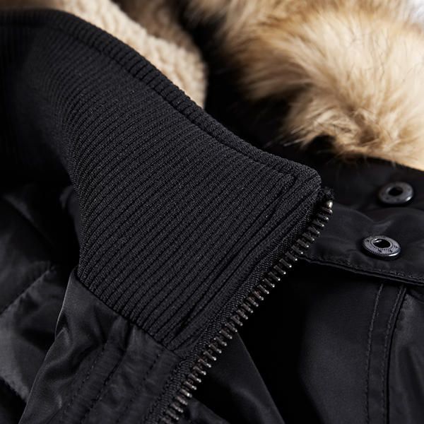 Chaqueta Parka De Invierno Para Hombre Más Gruesa Y Cálida Acolchada Con Capucha