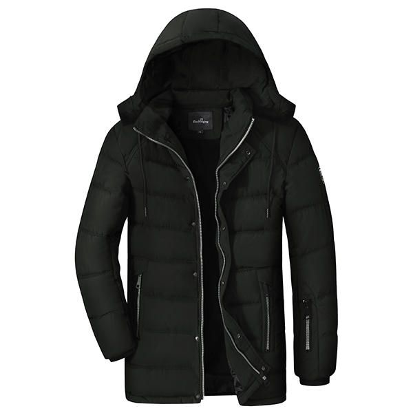 Invierno Grueso Cálido Multi Bolsillos Cremallera Chaqueta Acolchada Prendas De Abrigo Parkas Para Hombres