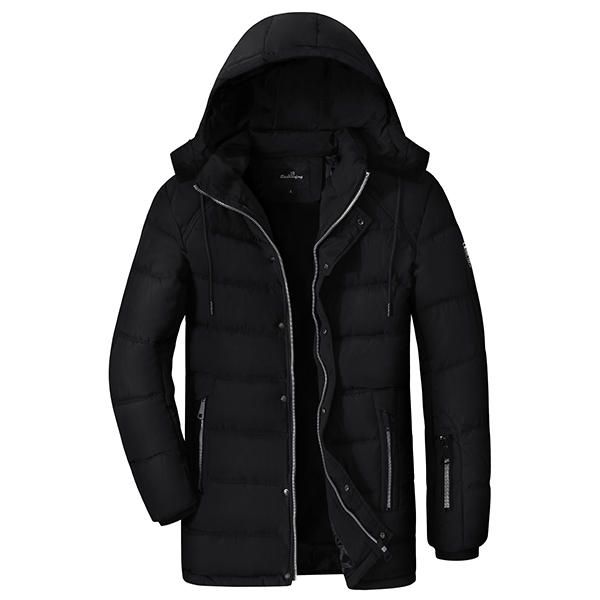 Invierno Grueso Cálido Multi Bolsillos Cremallera Chaqueta Acolchada Prendas De Abrigo Parkas Para Hombres