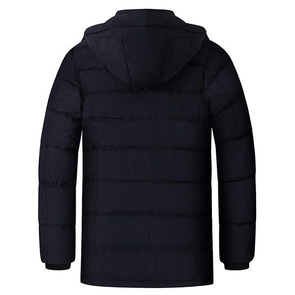 Invierno Grueso Cálido Multi Bolsillos Cremallera Chaqueta Acolchada Prendas De Abrigo Parkas Para Hombres