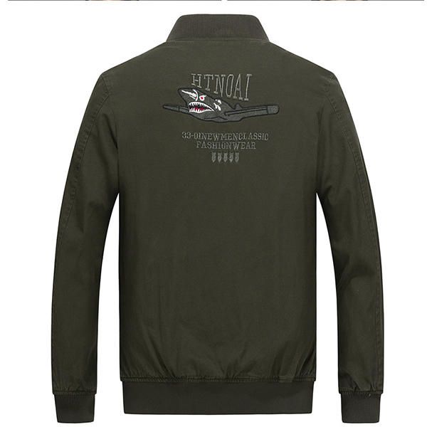 Chaqueta De Vuelo Militar De Moda Con Bordado De Insignia De Charretera