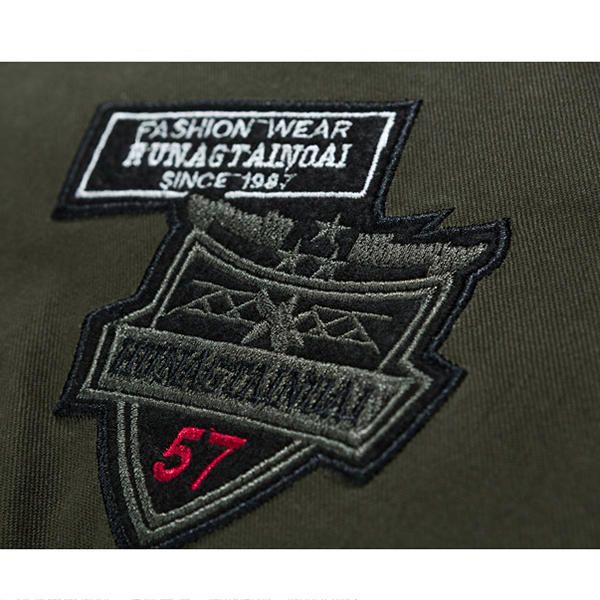 Chaqueta De Vuelo Militar De Moda Con Bordado De Insignia De Charretera