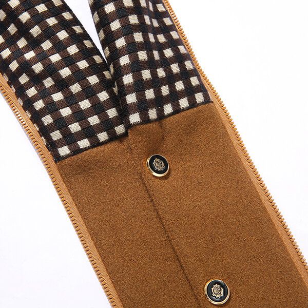 Hombre Otoño Invierno Casual Slim Fit Stand Collar Bufanda Desmontable Elegante Abrigo De Lana Chaqueta