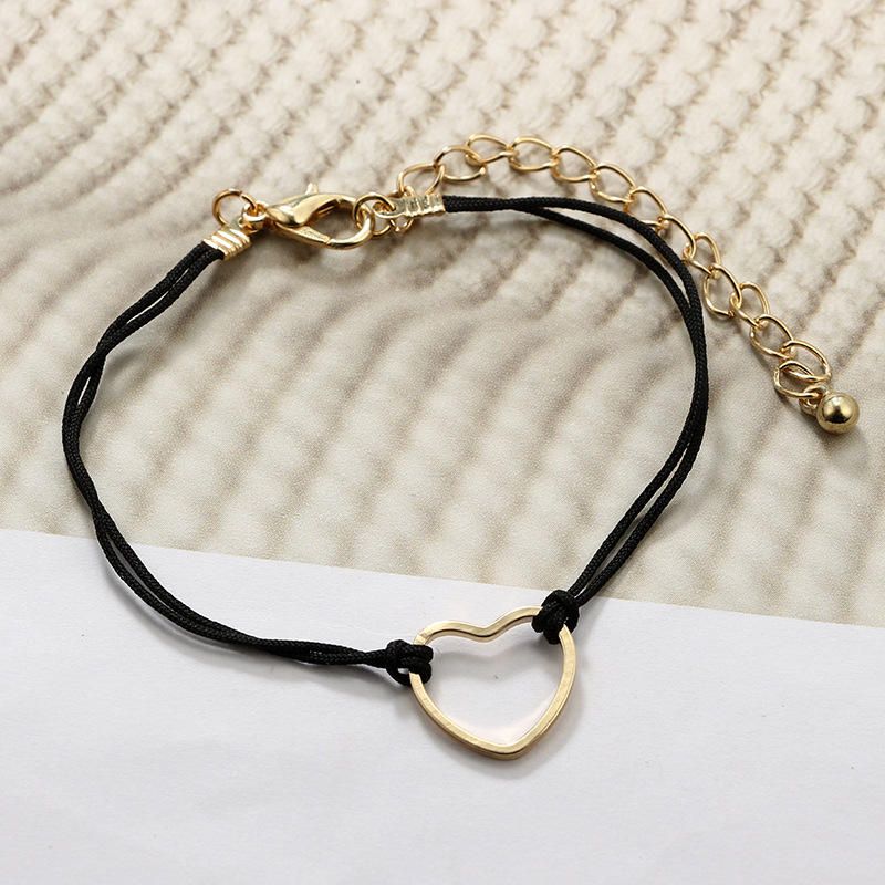 3pcs Conjuntos De Pulseras De Diseñador Bowknot Heart Gold Pulseras De Cadena Encantadoras Para Mujeres