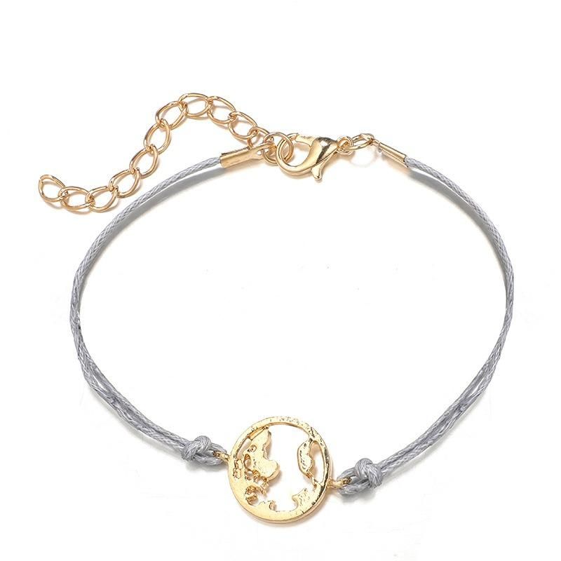 5 Piezas De Pulsera Simple Con Cuentas Bohemias Pulsera De Corazón Con Mapa De Tortuga Y Piña Para Mujer