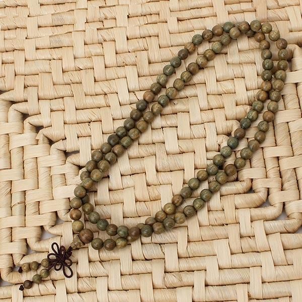 8 mm 108 Pulsera De Collar De Mala De Cuentas De Oración Budista De Sándalo Verde