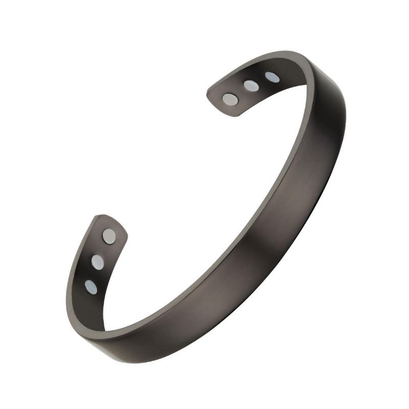 Brazalete Magnético De Cobre Gris Oscuro Brazalete De Brazalete De Artritis Para Dolor Simple