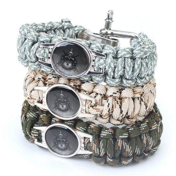 Camping Al Aire Libre Paracord Supervivencia Brazalete Kits De Cuerda De Nylon Brazalete