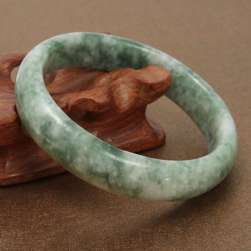 Joyería De Pulsera De Brazalete De Piedras Preciosas De Jade Verde Chino