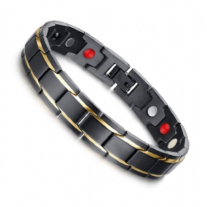 Joyería De Pulsera Magnética De Salud De Titanio Negro 316l Para Hombres