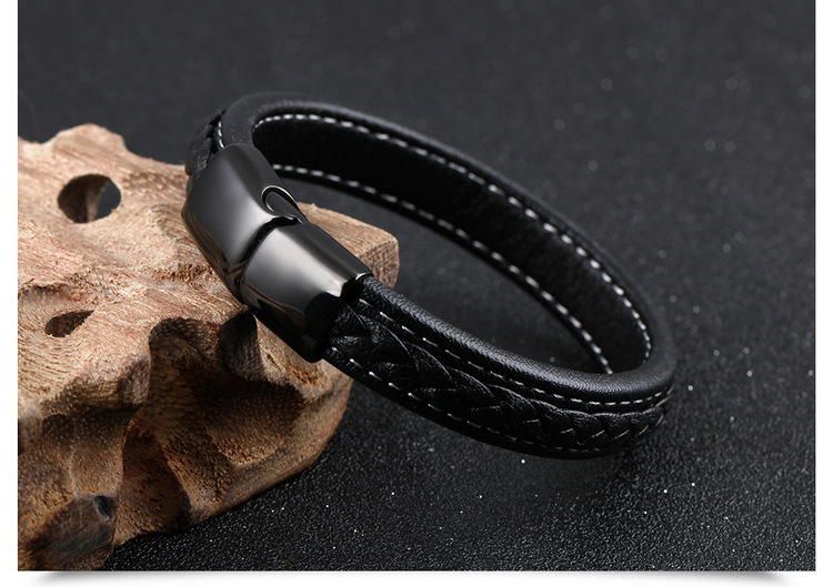 Personalidad Pulsera De Cuero Para Hombres Estilo Estudiante Informal Simple Y Versátil