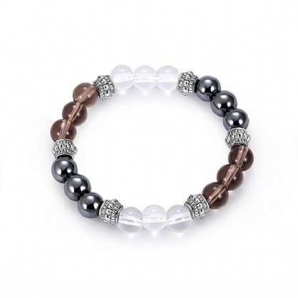 Pulsera De Cuentas De Buda De 8 mm De Moda Pulsera De Cuentas De Degradado Informal De Piedra Natural Para Regalo De Hombre