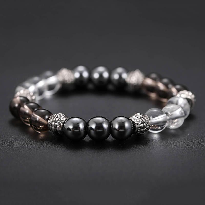 Pulsera De Cuentas De Buda De 8 mm De Moda Pulsera De Cuentas De Degradado Informal De Piedra Natural Para Regalo De Hombre