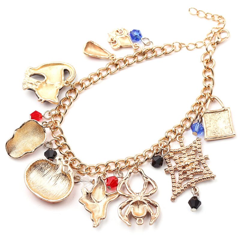 Pulsera De Halloween Calavera Calabaza Punk Charm Bracelet Pulsera De Navidad Para Mujer