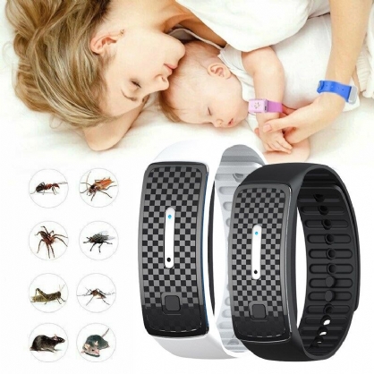 Pulsera Ultrasónica Repelente De Mosquitos Impermeable Plagas Insectos Insectos Pulsera Anti Mosquitos Ultrasonido Al Aire Libre Reloj De Mosquitos