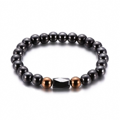 Pulsera Unisex Con Cuentas Negras Pulseras Ovaladas De Cálculos Biliares Negros Vintage Joyas Étnicas Para Mujeres Y Hombres