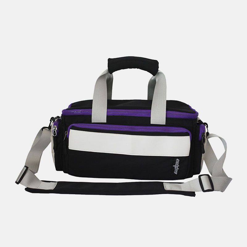 Bolsa De Equipaje De Viaje De Mano De Color De Contraste De Nailon Unisex Bolsa De Cámara De Negocios Bolsa Cruzada