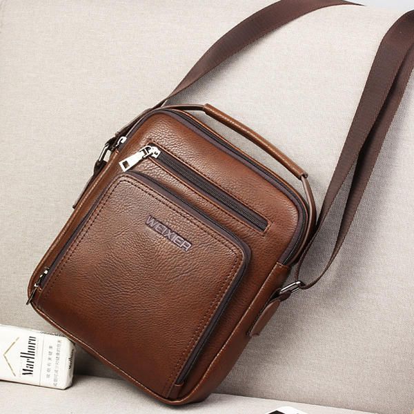 Bolso Bandolera De Hombro Multifuncional Impermeable Vintage Casual Para Hombres