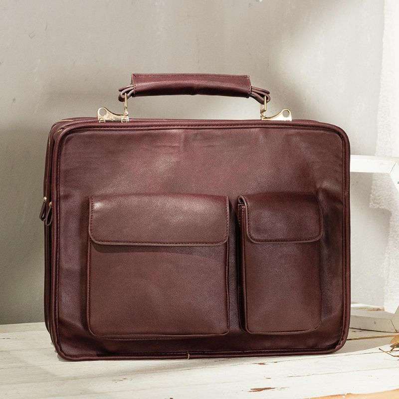 Bolso Bandolera De Lujo De Cuero Sintético Vintage Para Hombre