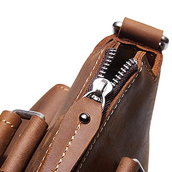 Bolso Bandolera Retro De Cuero Genuino Para Hombre Bolso Bandolera Informal De Negocios Maletín