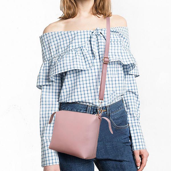 Bolso De Borla Con Conjunto De Tres Piezas De Piel Sintética Para Mujer