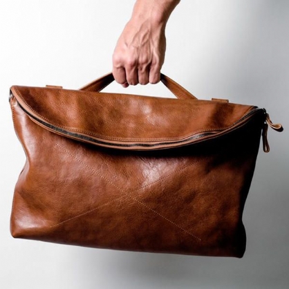 Bolso De Hombre Casual Multifunción Plegable Sólido Bolso Bandolera Bolso De Negocios