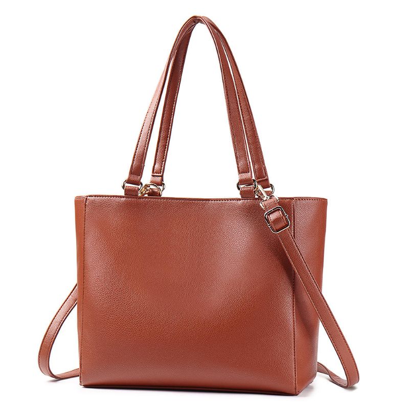 Bolso De Mano Con Bolsillo Muti Para Mujer Bolso Bandolera De Compras Sólido Bolso Bandolera