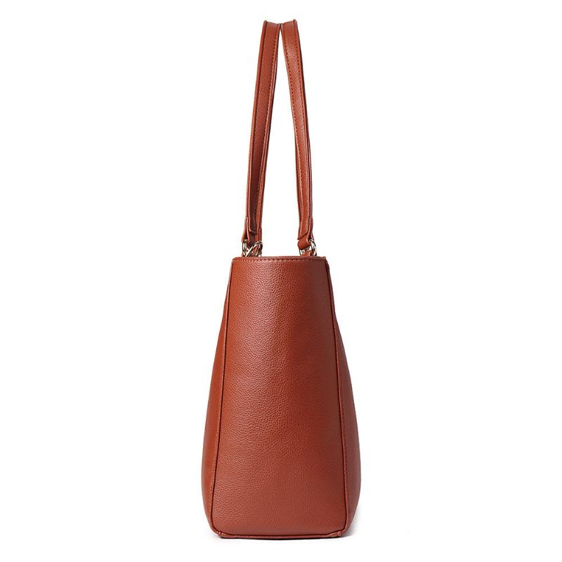 Bolso De Mano Con Bolsillo Muti Para Mujer Bolso Bandolera De Compras Sólido Bolso Bandolera